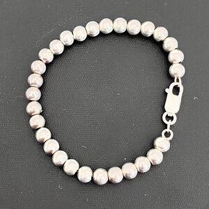 Sterling Silver 925 Bead Ball Bracelet